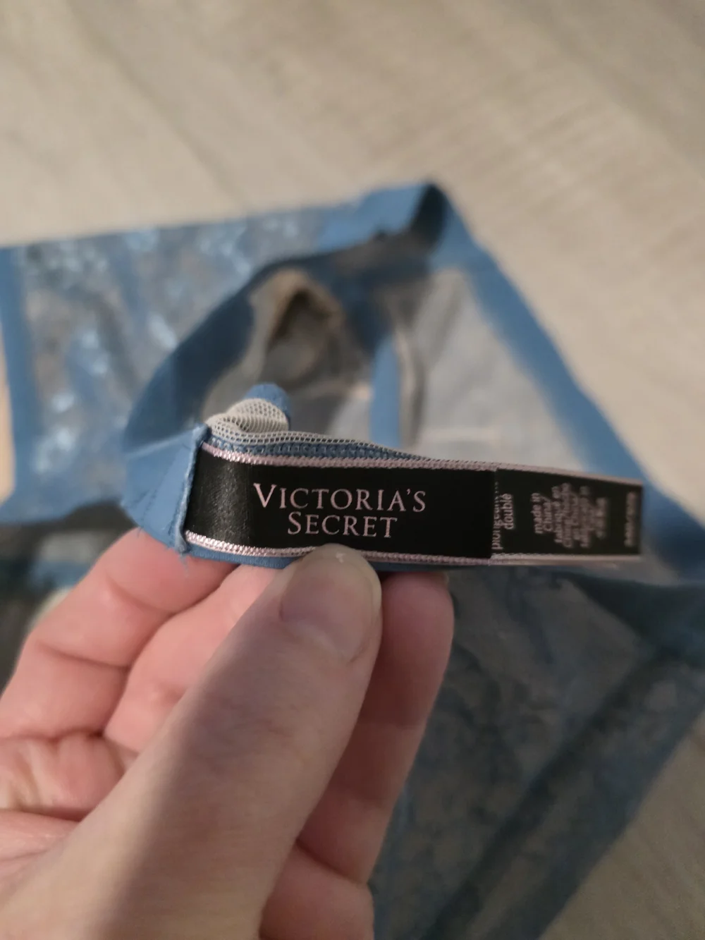 Victoria’s Secret Very Sexy Lace Longline Bra Blue 34D Unlined Plunge - Picture 6 of 8